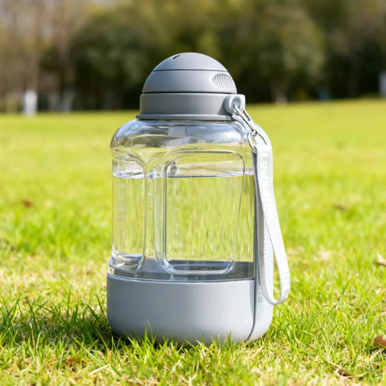 HIPIPET Portable Dog Water Bottle with Food Container 34oz Water & 10oz Food Leakproof BPA-Free Pet Water Dispenser for Outdoor