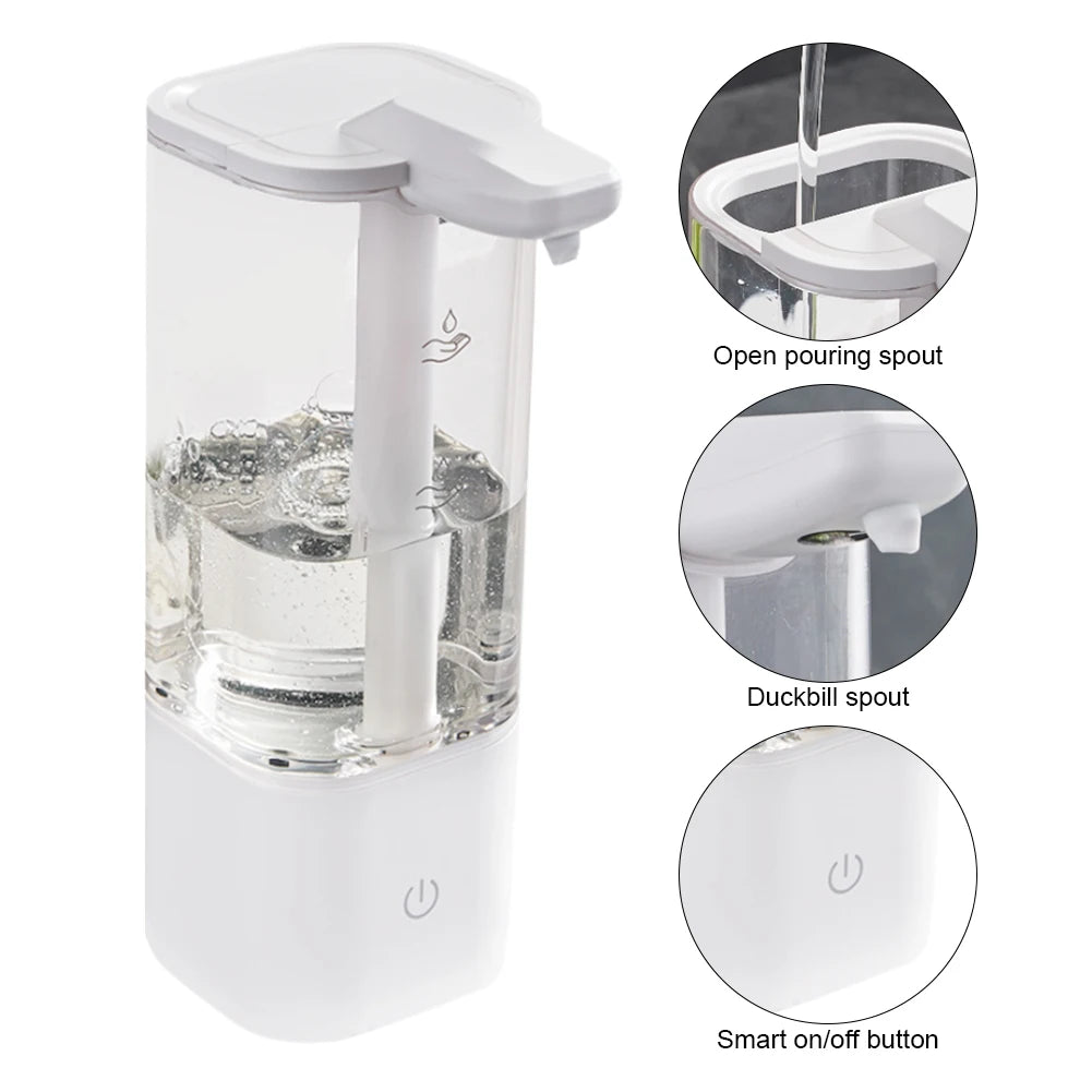 Automatic Liquid Soap Dispenser Smart Infrared Induction Liquid Dispenser Machine Battery/USB Charging 500/550ML Soap Dispenser