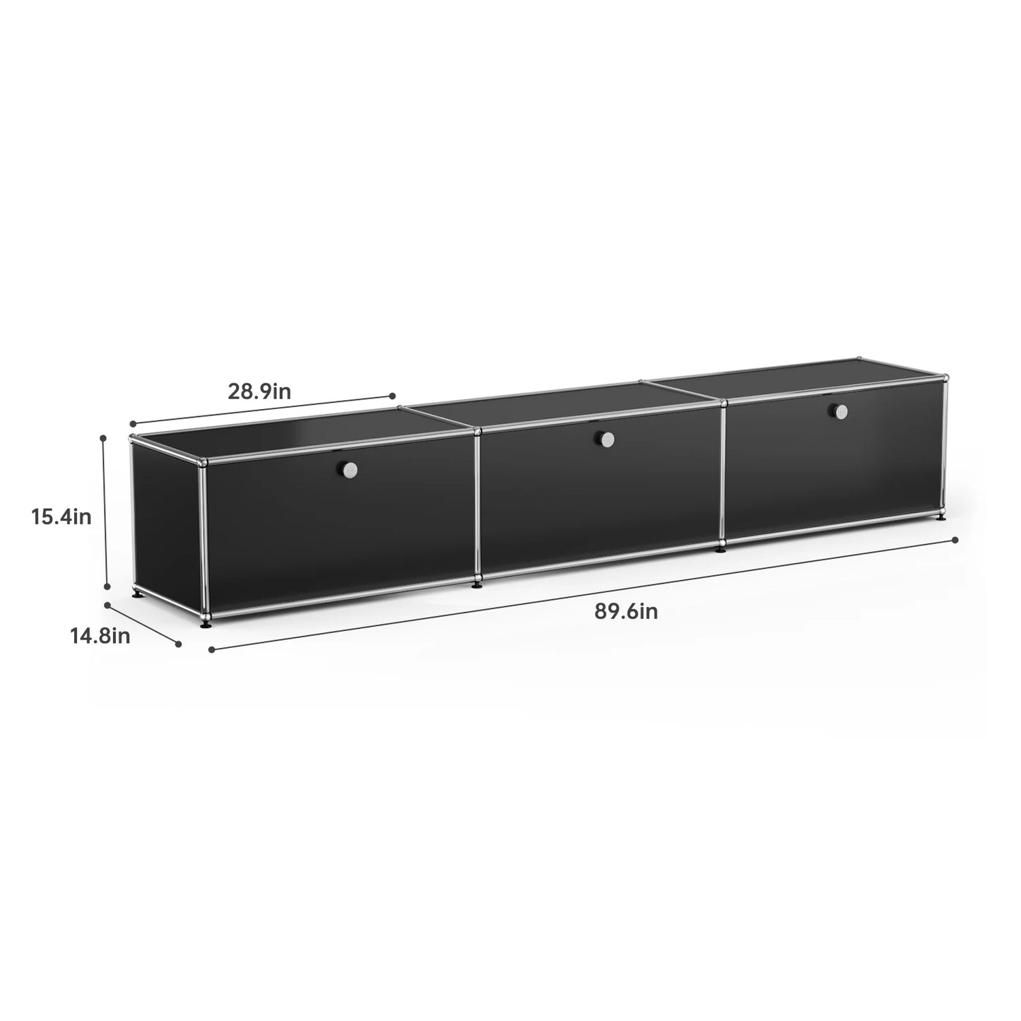 Modern Modular TV Stand Cabinet Stainless Steel Frame Media Console with Storage Drawer Lowboard Living Room Furniture