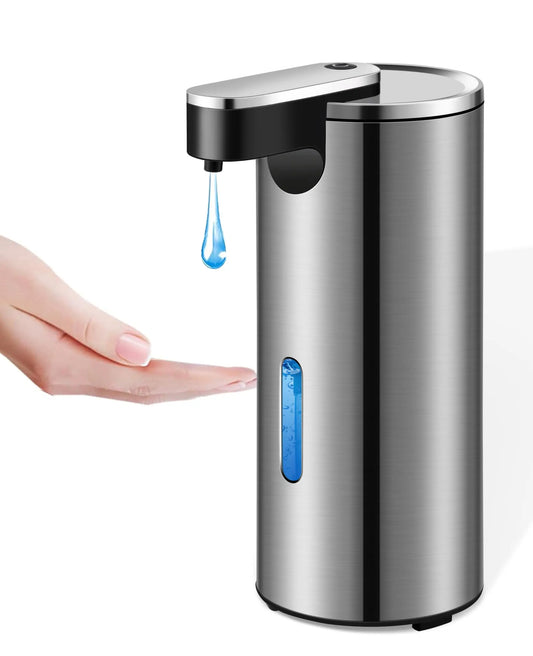 Automatic Soap Dispenser Stainless Steel Touchless3-Level Infrared Sensor for Bathroom,Kitchen,Hotel,Hand-Free Liquid Dispensing