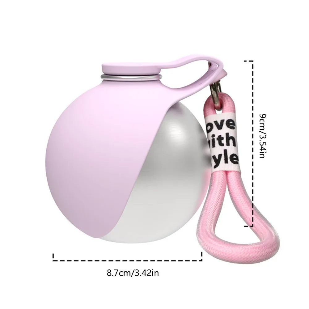 285ml 2-in-1 Portable Dog Drinker,Leak-Proof Feeder Dogs Bottle Compact Stainless Steel Silicon Pet Supplies for Outdoor Travel
