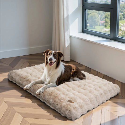 BINGOPAW Ultra-Soft Dog Bed with Removable Cover Machine Washable Cozy Pet Sleep Bed Calming Cat Cushion Cover